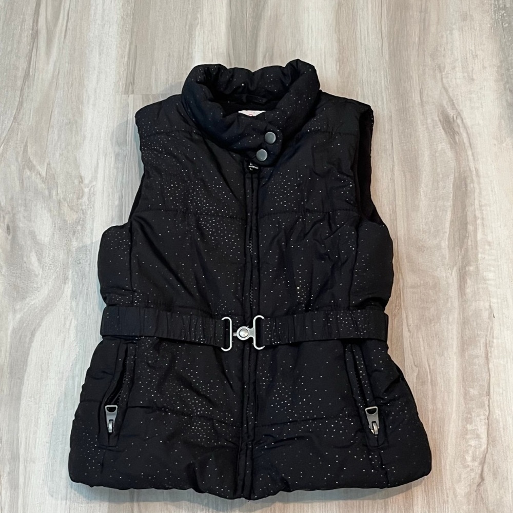 Children’s Place Black Quilted Vest size 7/8